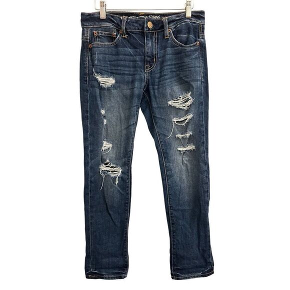 American Eagle Slouchy Jeans distressed oversized 0 regular - Picture 1 of 8